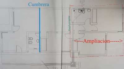 Sobre la Planta indico cumbrera y lo que seria la ampliacion deseada